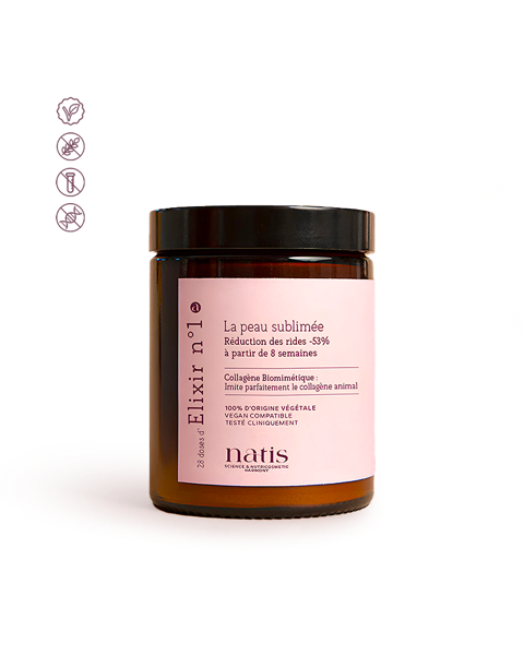 Collagène biomimétique
Elixir n°1 : La peau sublimée