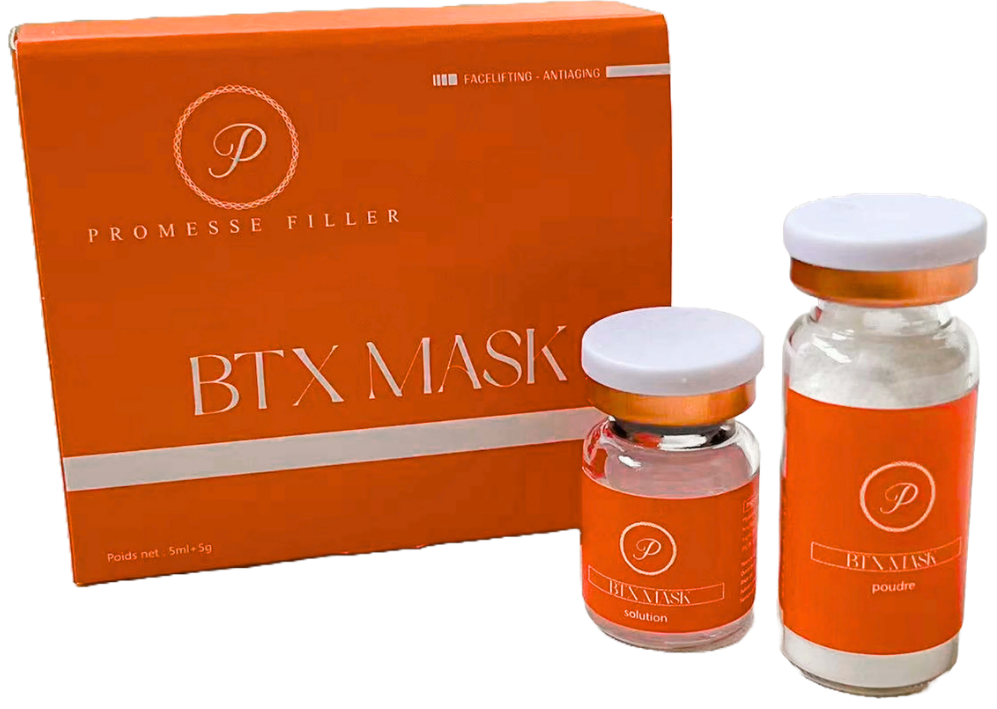 Découvrez le masque poudre Botox Promesse Filler. Un effet tenseur immédiat pour lisser les rides et raffermir le visage sans injection. Résultat pro garanti.