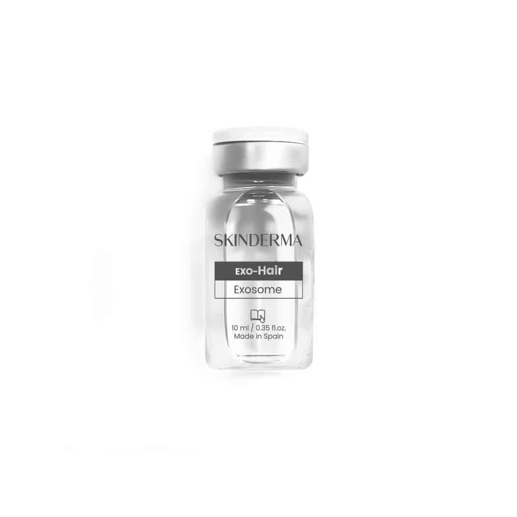 Combattez l'alopécie avec le complexe Exosomes + PDRN. Le traitement le plus puissant pour stopper la chute et stimuler la repousse capillaire. Qualité pro.