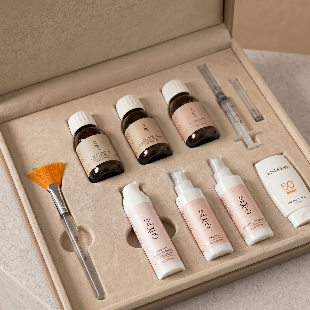 Coffret peeling professionnel Ghycini mandélique azélaïque éclaircissant